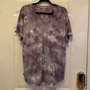 XXL green tea purple tie die t shirt